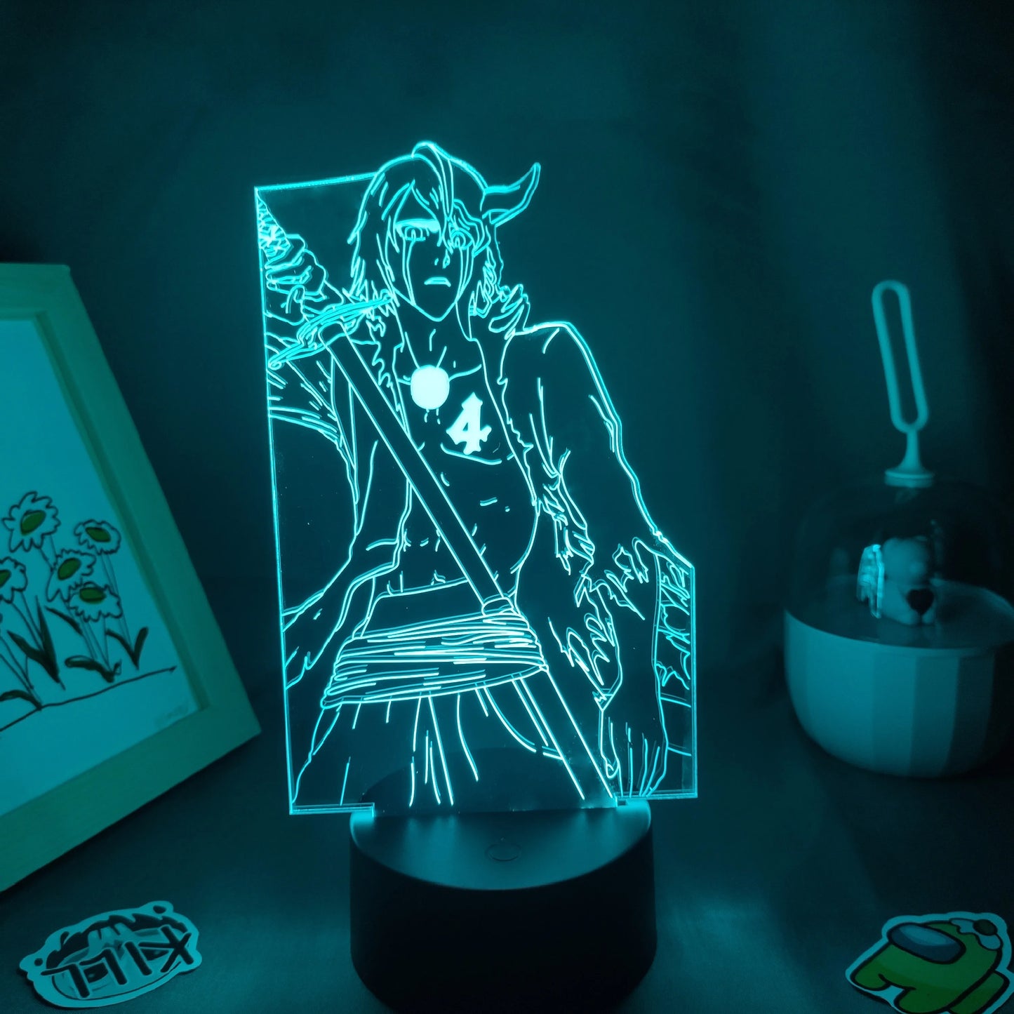 Anime Bleach Figure Ichigo 3D LED Neon Nightlights Birthday Gift for Friends Otaku Bedroom Table Decor Manga Lava Lamps Grimmjow