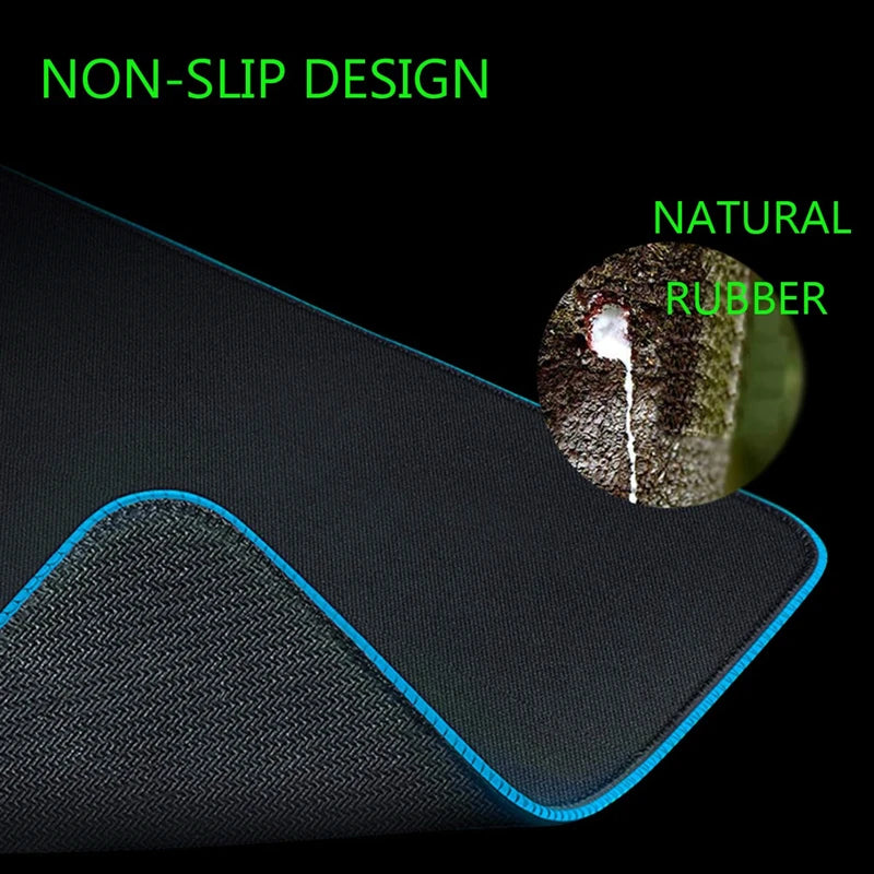 RGB Large Gaming Mouse Pad Oversize Glowing Led Extended Mousepad Non-Slip Rubber Base Mouse Mat Keyboard Pad Desk Mat