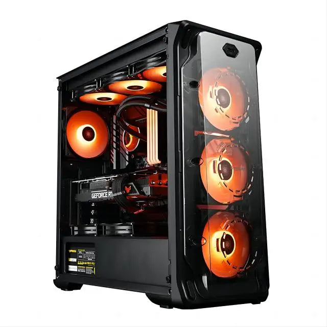 Aotesier Gaming PC core A8 7680 CPU With 16G RAM 500 G SSD  ATX/ITX/M-ATX full view side panel Temper Glass Front Gaming pc game