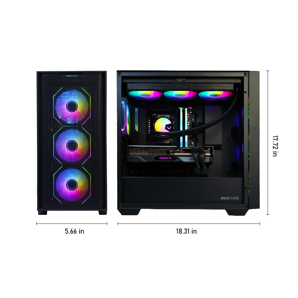 YEAH MAGIC Gaming Desktop PC AMD R7 7800X3D 7800XT DDR5 6000MHz 32G 1TB M.2 SSD Windows 11 Home 850W PSU Office Business WIFI