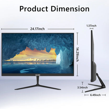 ELSAE 27-Inch FHD 1080p IPS Monitor with 100Hz Refresh Rate, Frameless Design, 129% sRGB HDR 10 for Gaming PC & Office Use