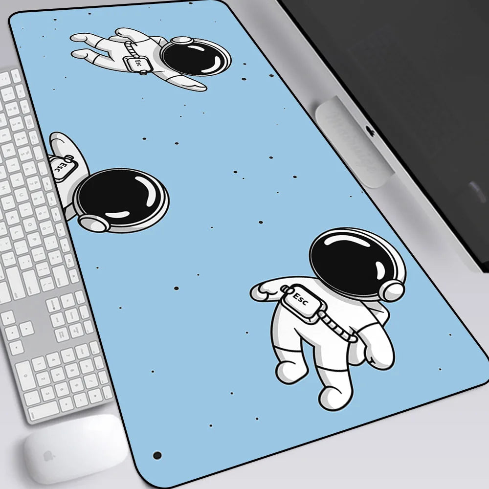 Mousepad Astronauta Space Desk Mat Extended Pad Gamer Pc Table Gaming Mats Desktop Accessories Cute Carpet Table Computer Rug