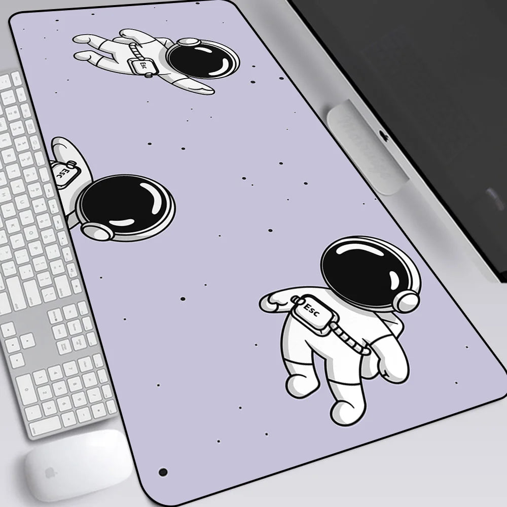 Mousepad Astronauta Space Desk Mat Extended Pad Gamer Pc Table Gaming Mats Desktop Accessories Cute Carpet Table Computer Rug