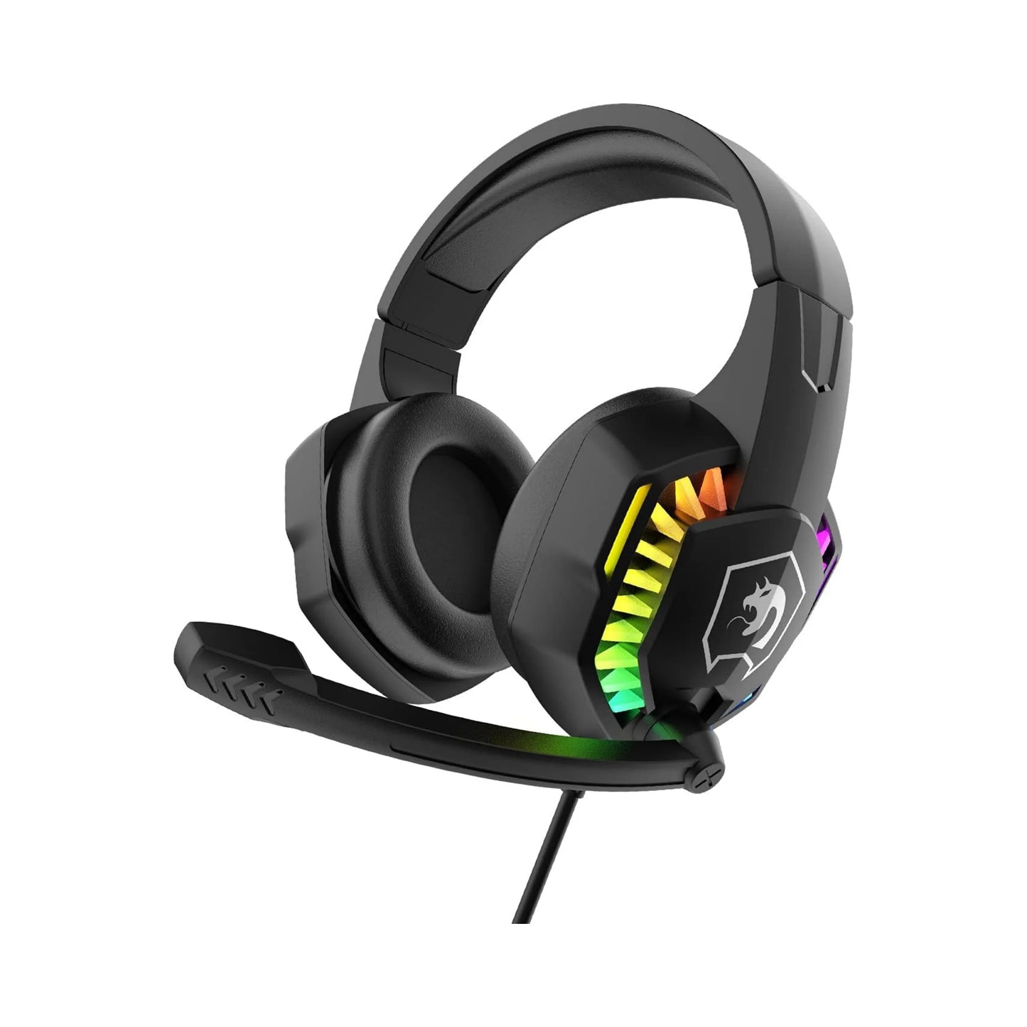 MAMBASNAKE CY907 RGB Gaming Headset, 5.1 Channel Stereo Surround Sound, 3.5mm Wired LED Over-Ear Comfort Headphone