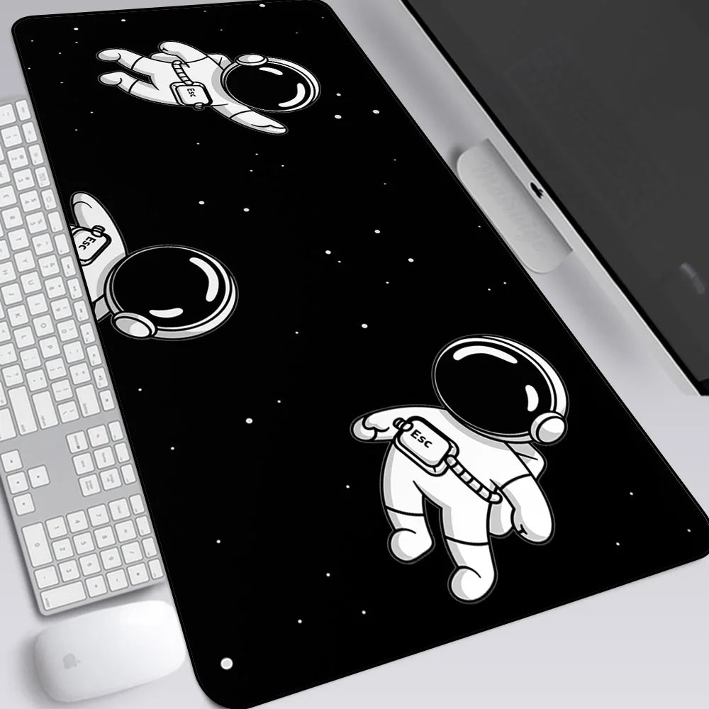 Mousepad Astronauta Space Desk Mat Extended Pad Gamer Pc Table Gaming Mats Desktop Accessories Cute Carpet Table Computer Rug