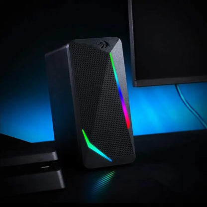 Redragon GS510 Waltz RGB Desktop Speakers, 2.0 Channel PC Computer Stereo Speaker with 4 Colorful LED Backlight Modes, Enhanced