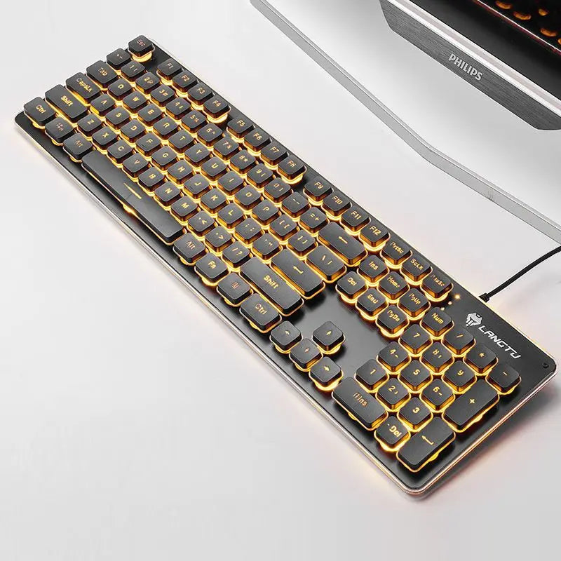 Silent Keyboard Mechanical Wired Gaming Colorful Backlit Mechanical Chocolate Keyboard Gamer Keyboard for Pc Laptop Accessories